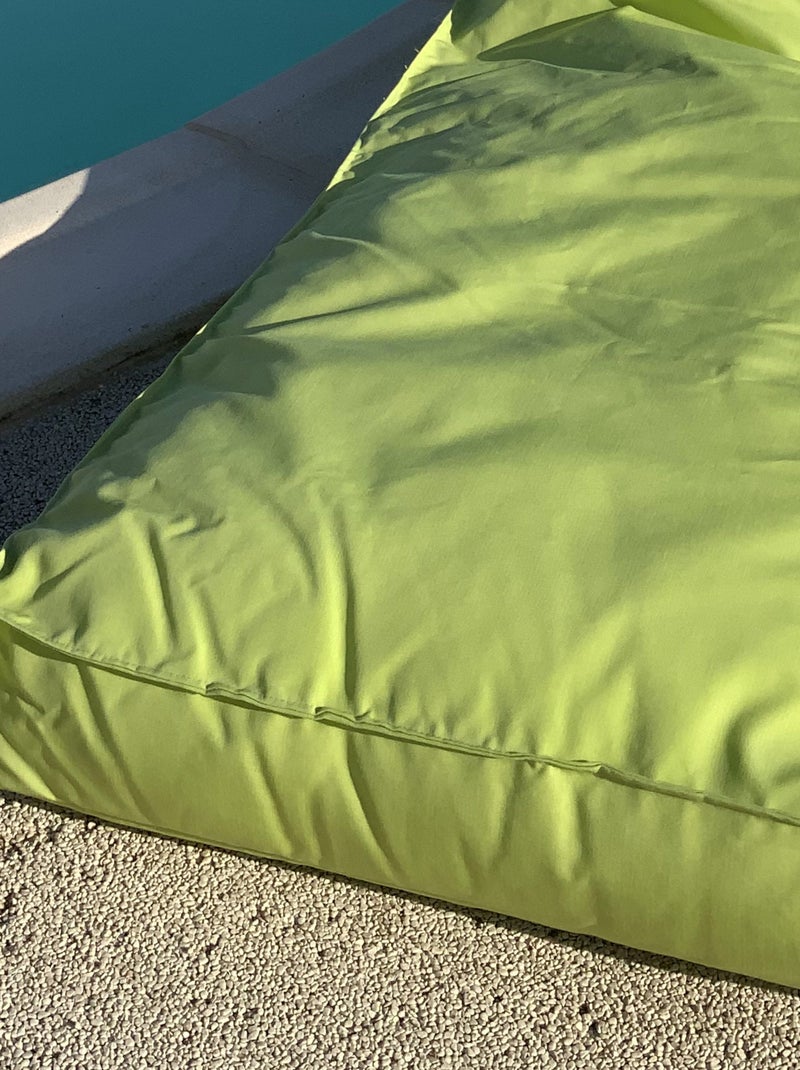 Matelas bain de soleil en microbille Vert fluo - Kiabi