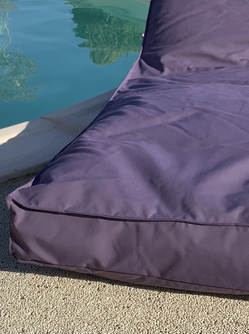 Matelas bain de soleil en microbille Violet aubergine - Kiabi