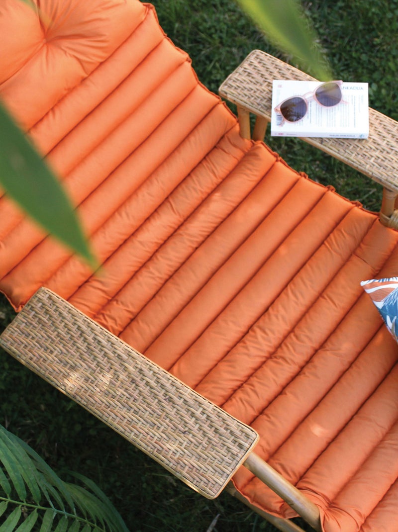 Matelas bain de soleil en microfibre Orange - Kiabi
