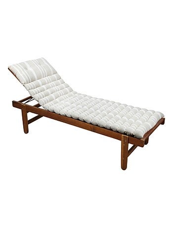 Matelas bain de soleil extérieur à rayures