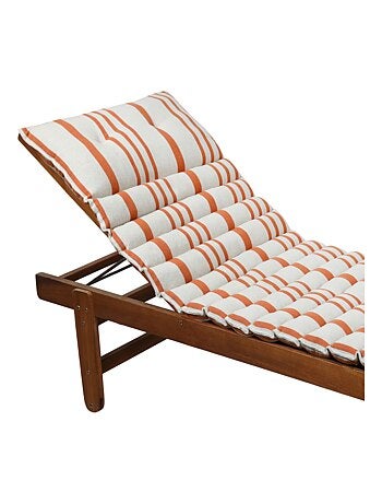 Matelas bain de soleil extérieur à rayures
