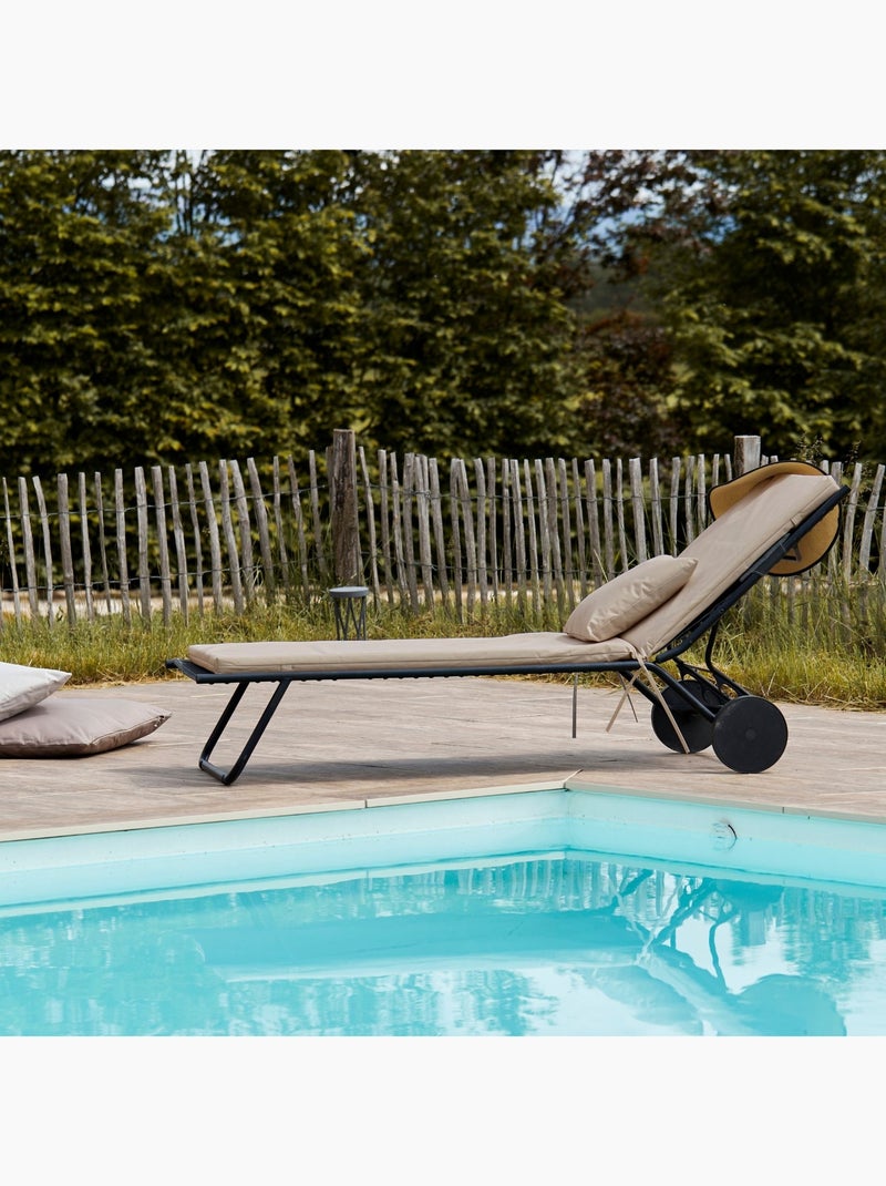 Matelas Bain de soleil extérieur imperméable MINORQUE Beige - Kiabi