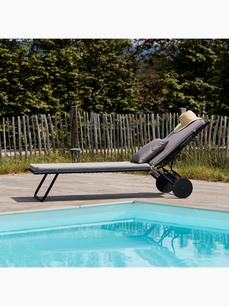 Matelas Bain de soleil extérieur imperméable MINORQUE Lin - Kiabi