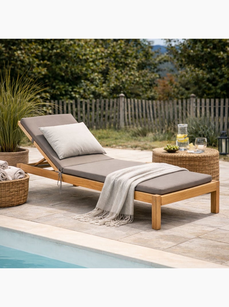 Matelas Bain de soleil extérieur imperméable MINORQUE Lin - Kiabi