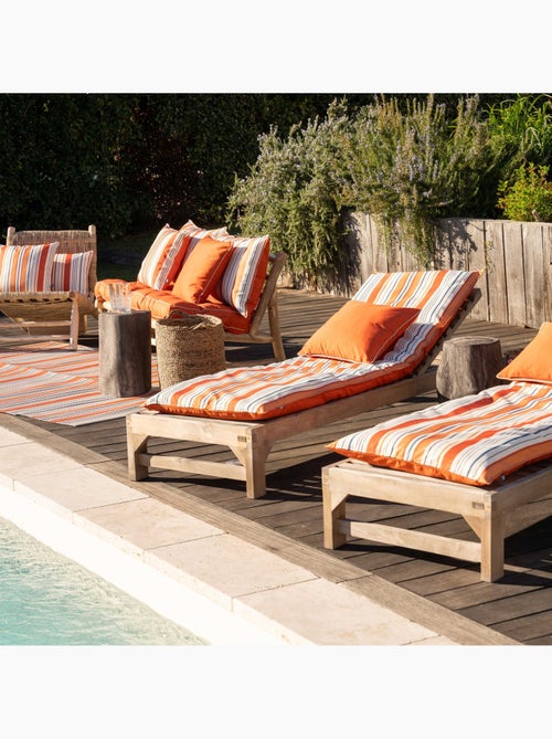 Matelas bain de soleil extérieur rayé - Kiabi