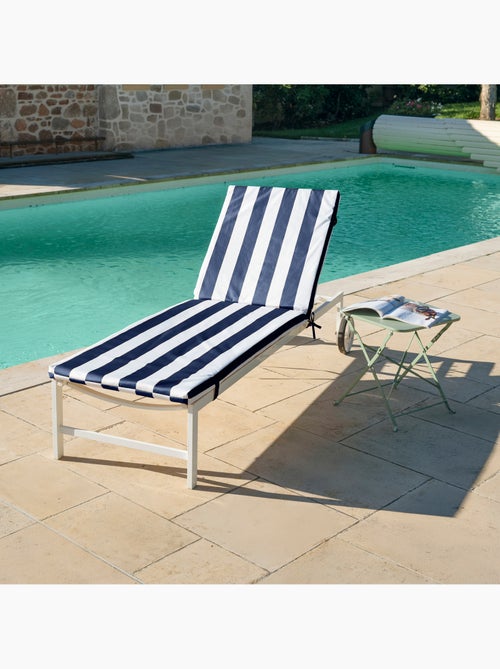 Matelas bain de soleil imperméable déhoussable à rayures ARCACHON - Kiabi
