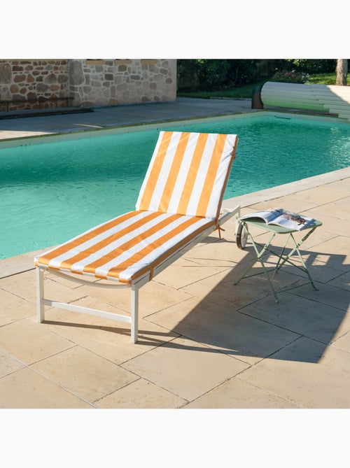 Matelas bain de soleil imperméable déhoussable à rayures ARCACHON - Kiabi