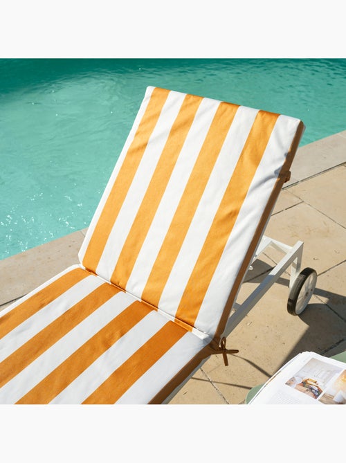 Matelas bain de soleil imperméable déhoussable à rayures ARCACHON - Kiabi