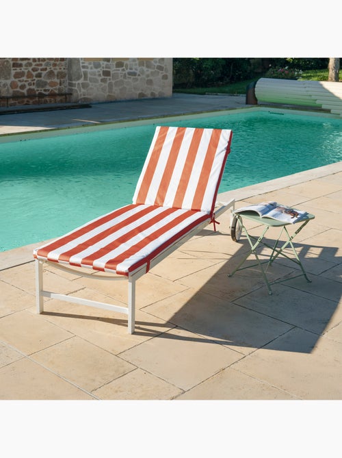 Matelas bain de soleil imperméable déhoussable à rayures ARCACHON - Kiabi