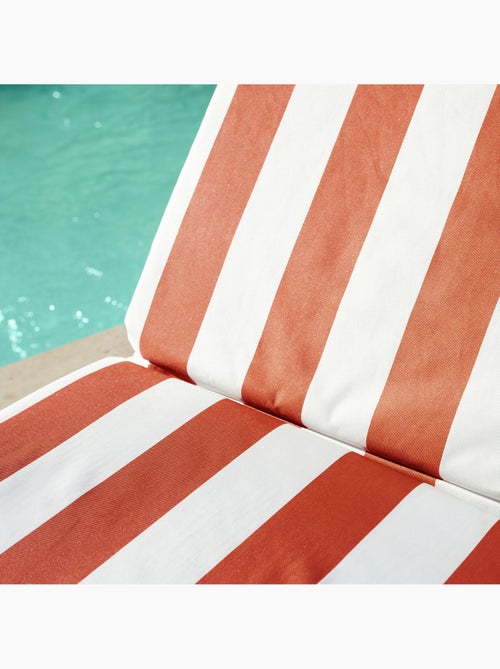 Matelas bain de soleil imperméable déhoussable à rayures ARCACHON - Kiabi