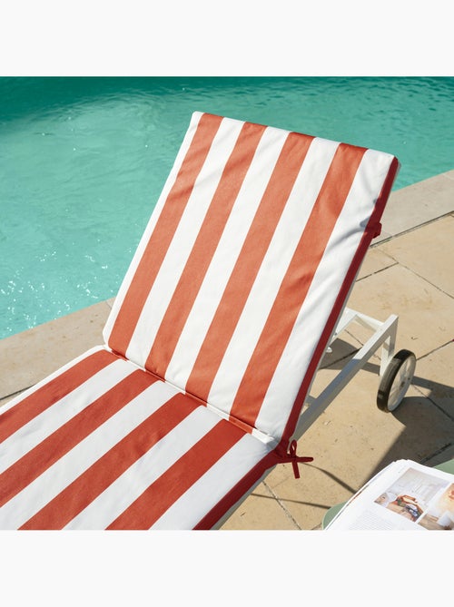 Matelas bain de soleil imperméable déhoussable à rayures ARCACHON - Kiabi