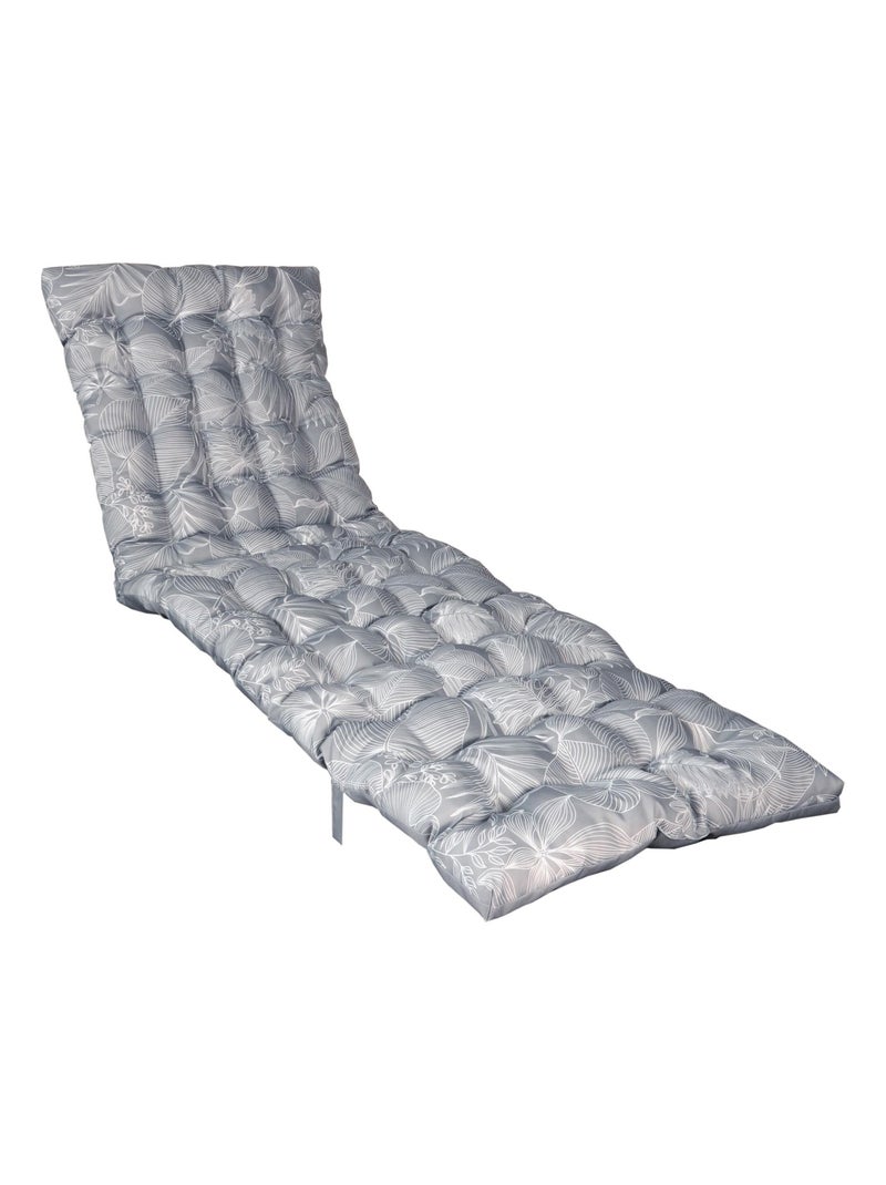 Matelas bain de soleil imperméable, pour transat, en Tissu déperlant bicolore Imprimé. Gris Gris Gris - Kiabi