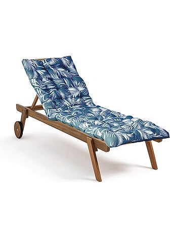 Matelas bain de soleil imperméable, pour transat, en Tissu déperlant bicolore Imprimé, Lot de 2.