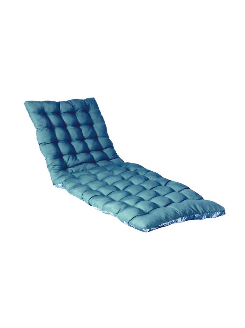 Matelas bain de soleil imperméable, pour transat, en Tissu déperlant bicolore Imprimé, Lot de 2. Bleu - Kiabi