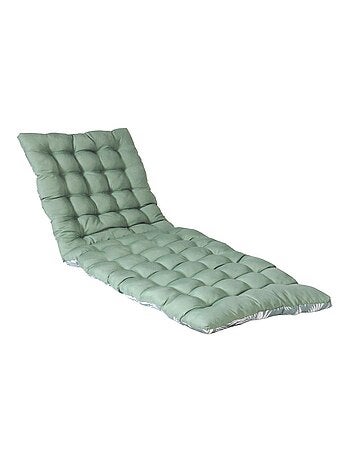 Matelas bain de soleil imperméable, pour transat, en Tissu déperlant bicolore, Lot de 4.