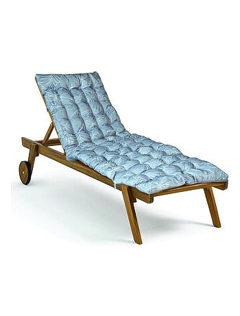 Matelas bain de soleil imperméable, pour transat, en Tissu déperlant bicolore, Lot de 4.