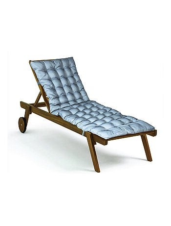 Matelas bain de soleil imperméable, pour transat, en Tissu déperlant bicolore, Lot de 4.