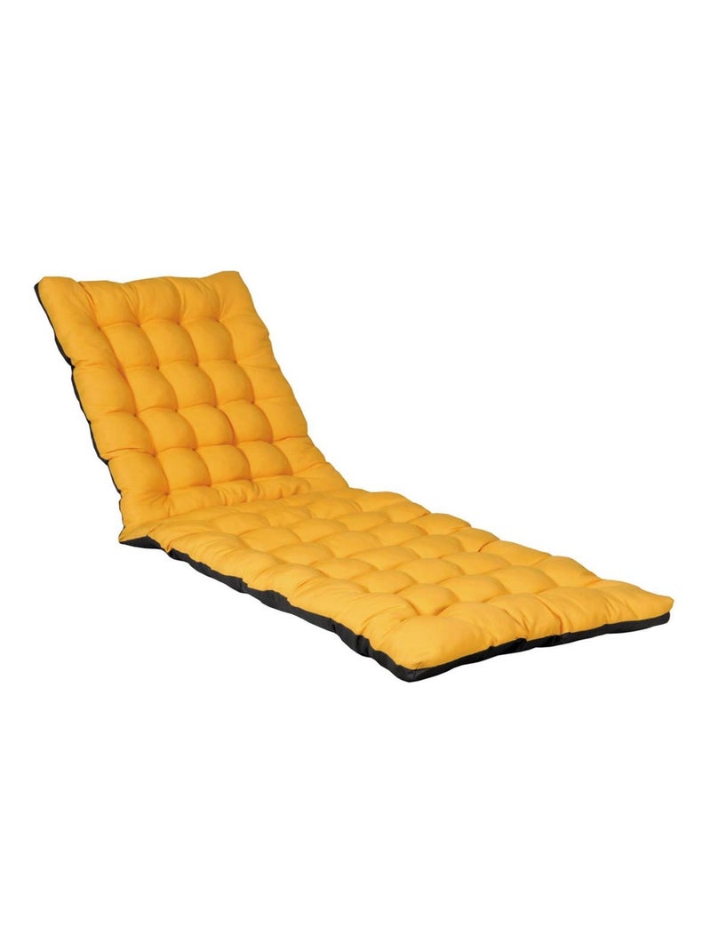 Matelas bain de soleil imperméable, pour transat, en Tissu déperlant bicolore, Lot de 2. Jaune - Kiabi
