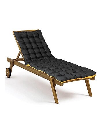 Matelas bain de soleil imperméable, pour transat, en Tissu déperlant bicolore, Lot de 4.