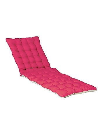 Matelas bain de soleil imperméable, pour transat, en Tissu déperlant bicolore, Lot de 4.