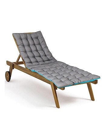 Matelas bain de soleil imperméable, pour transat, en Tissu déperlant bicolore, Lot de 4.