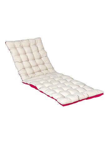 Matelas bain de soleil imperméable, pour transat, en Tissu déperlant bicolore Imprimé, Lot de 2.