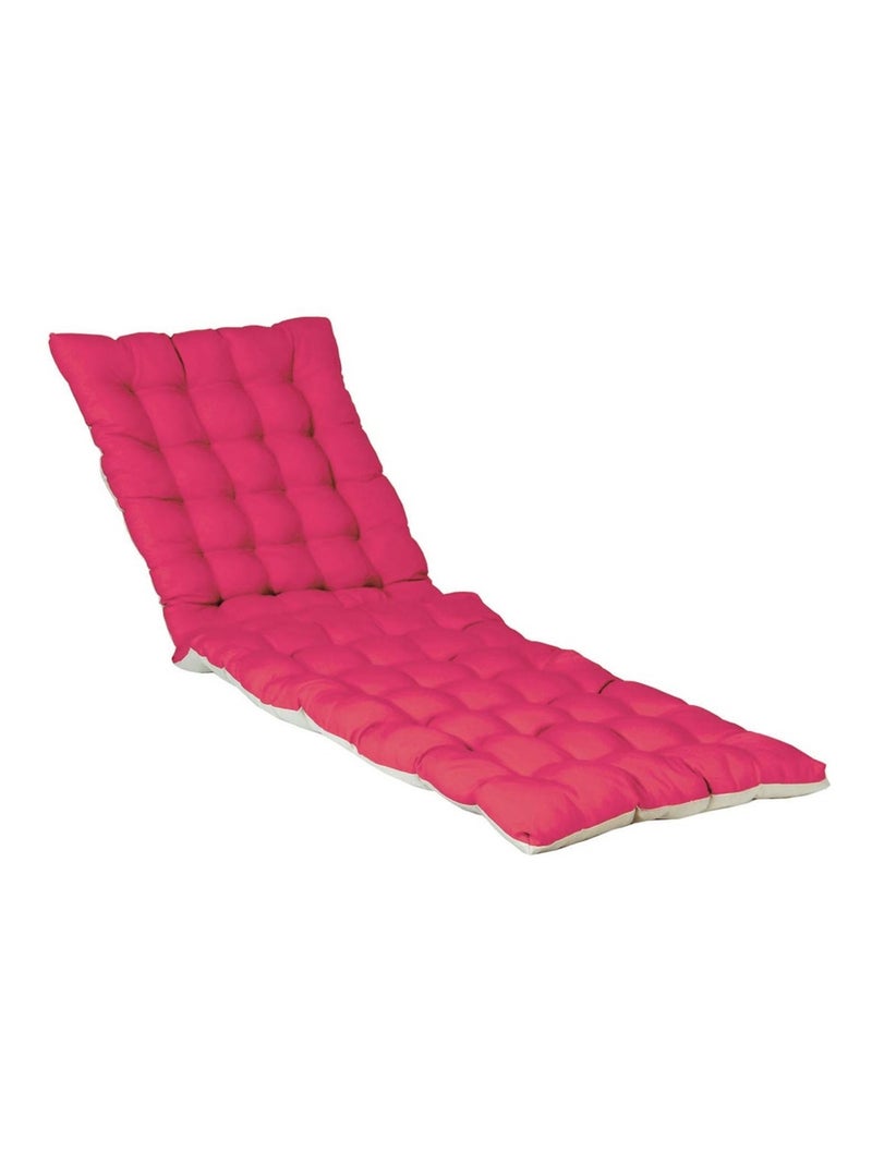 Matelas bain de soleil imperméable, pour transat, en Tissu déperlant bicolore. Rouge - Kiabi