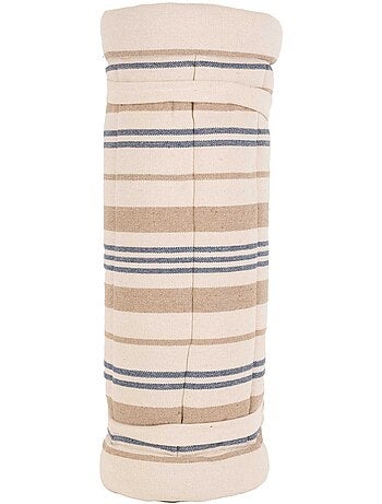 Matelas bain de soleil matelassé à rayures