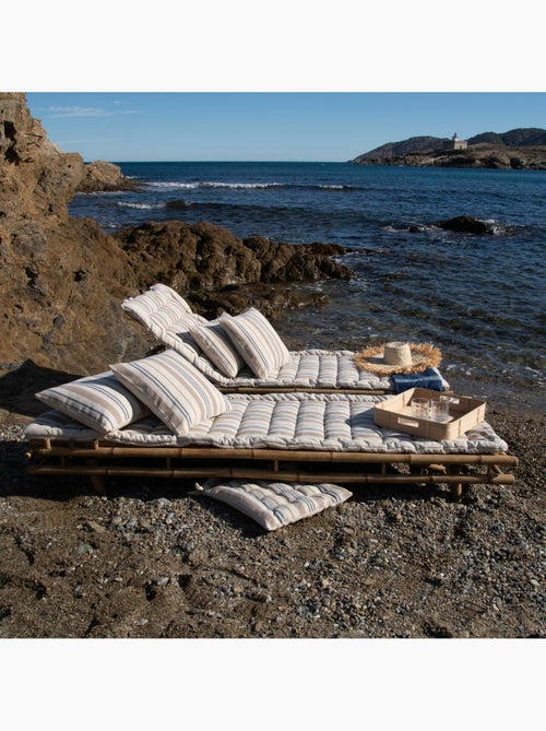 Matelas bain de soleil matelassé à rayures - Kiabi Matelas bain de soleil matelassé à rayures - Kiabi