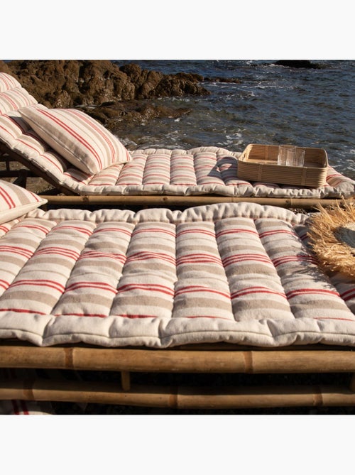 Matelas bain de soleil matelassé à rayures - Kiabi Matelas bain de soleil matelassé à rayures - Kiabi