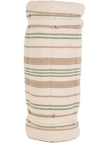 Matelas bain de soleil matelassé à rayures