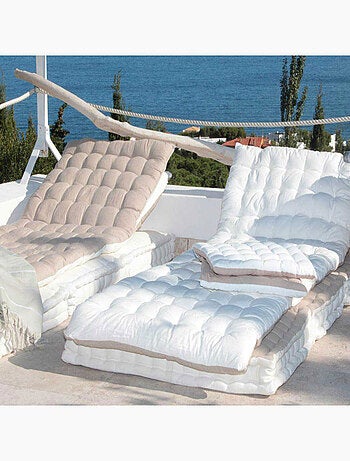 Matelas bain de soleil matelassé coton lavé