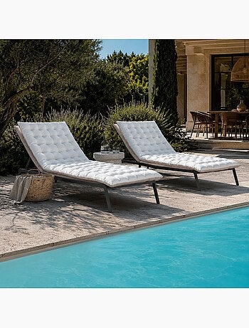 Matelas bain de soleil matelassé coton lavé
