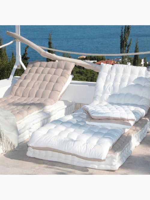 Matelas bain de soleil matelassé coton lavé - Kiabi