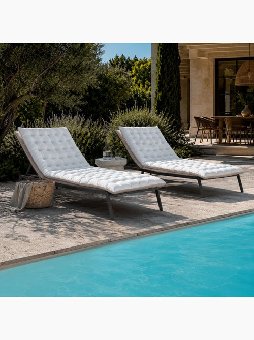 Matelas bain de soleil matelassé coton lavé - Kiabi