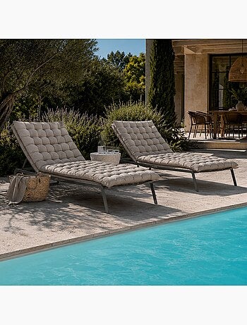 Matelas bain de soleil matelassé coton lavé