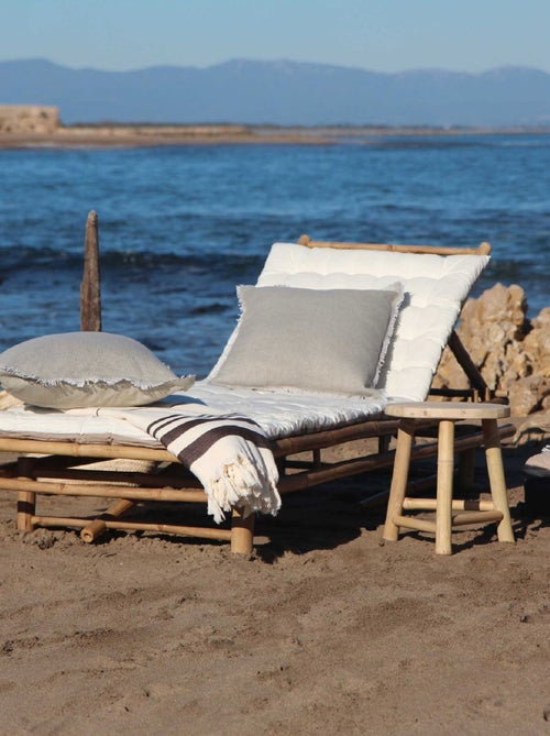 Matelas bain de soleil matelassé coton lavé - Kiabi