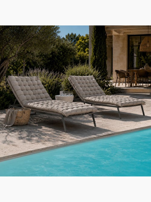 Matelas bain de soleil matelassé coton lavé - Kiabi Matelas bain de soleil matelassé coton lavé - Kiabi