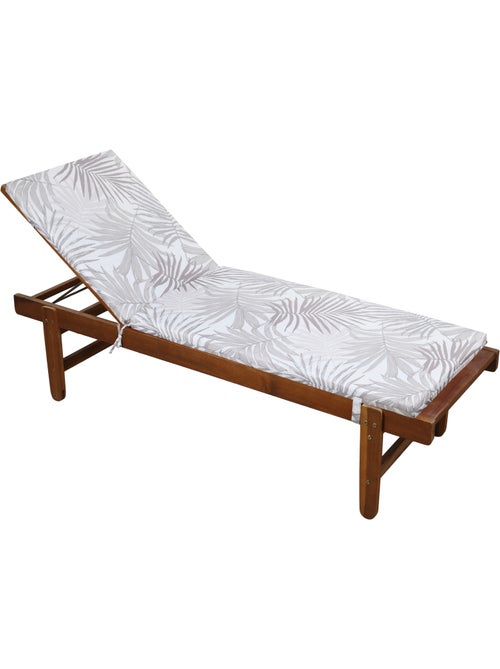 Matelas bain de soleil motif feuillage - Kiabi