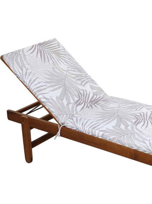 Matelas bain de soleil motif feuillage - Kiabi