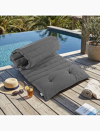 Matelas bain de soleil Pacifique gris 180 x 60 cm