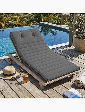 Matelas bain de soleil Pacifique gris 180 x 60 cm