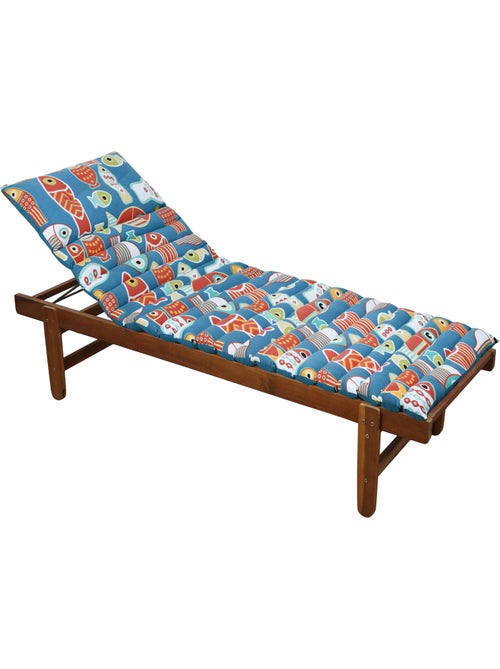 Matelas bain de soleil polycoton matelassé poissons - Kiabi Matelas bain de soleil polycoton matelassé poissons - Kiabi