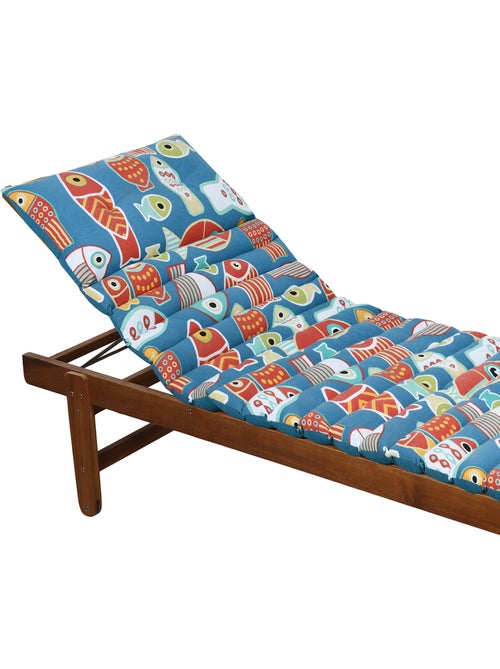 Matelas bain de soleil polycoton matelassé poissons - Kiabi Matelas bain de soleil polycoton matelassé poissons - Kiabi