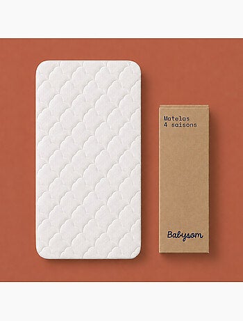 Matelas bébé - 4 saisons - réversible - protection anti-acariens - certifié certipur