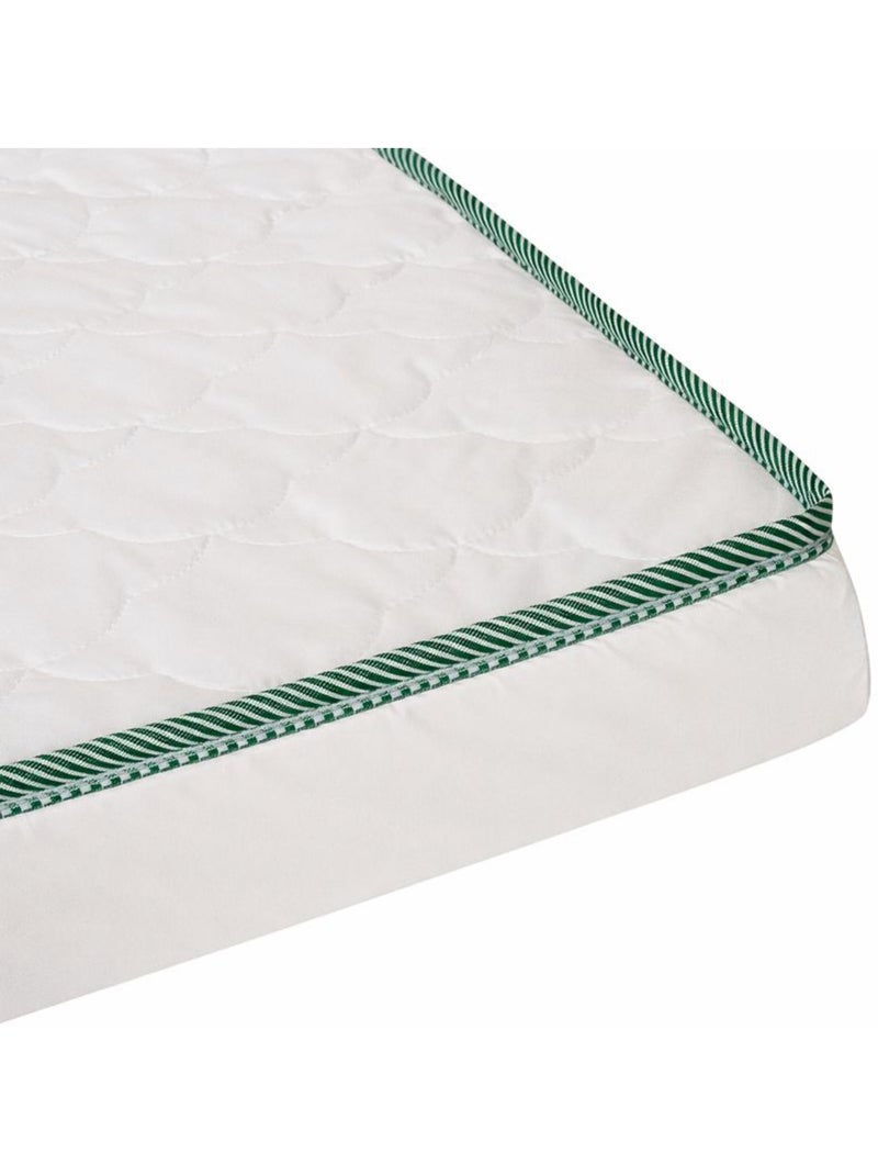Matelas Bébé - Réversible Été/Hiver - Soutien Ferme - Sans Traitement - Oeko-Tex - Vert Blanc - Kiabi