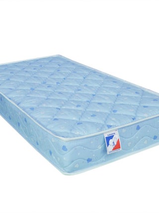 Matelas Bébé 100% Coton hypoallergénique en Mousse FERME Fabriqué en France Couleur Bleu,