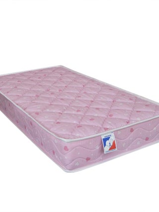 Matelas Bébé 100% Coton hypoallergénique en Mousse FERME Fabriqué en France Couleur Rose,