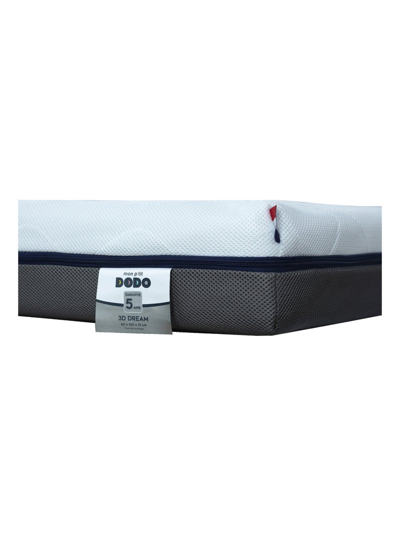 Matelas bébé 3D Dream - Ultra respirant et ventilé - DODO Blanc - Kiabi