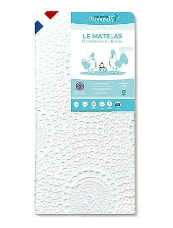 Matelas bébé 60x120 cm - Mémoire de forme
